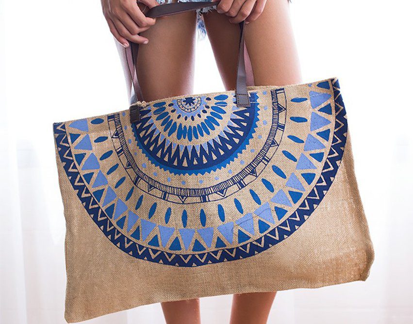 beach people bag blue print 1