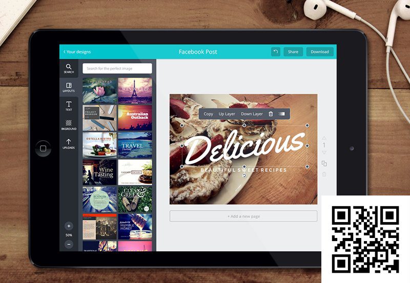 canva with qr