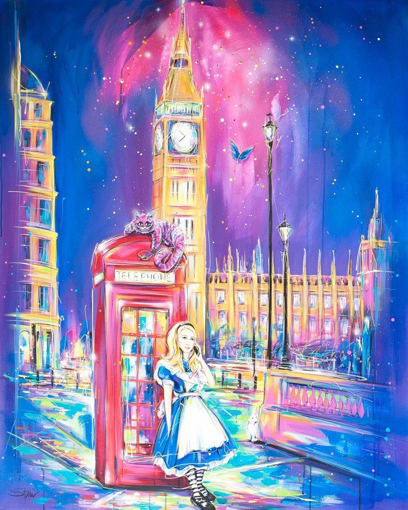 london calling 150cm x120cm acrylic on canvas alice series