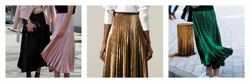 metallic skirts