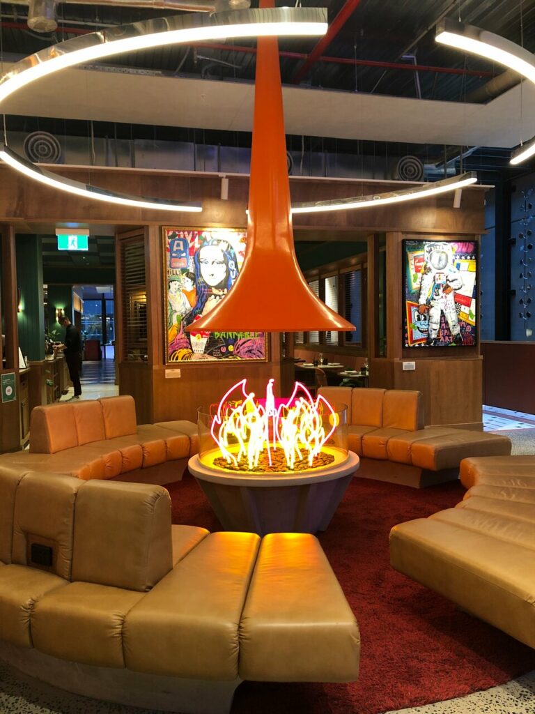 Ovolo South Yarra Neon Fireplace