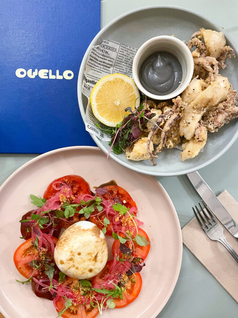 Ovello Bar and Kitchen calamari fritti and burrata