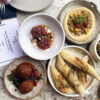 Table featuring four mezze platters at Bar Kazba Ovolo Hotel Yalla Saturdays
