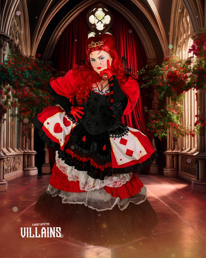 The art of dressing the damned: Inside A Night with the Villains 1 A Night With The Villains Kennedy Foley as Queen of Hearts