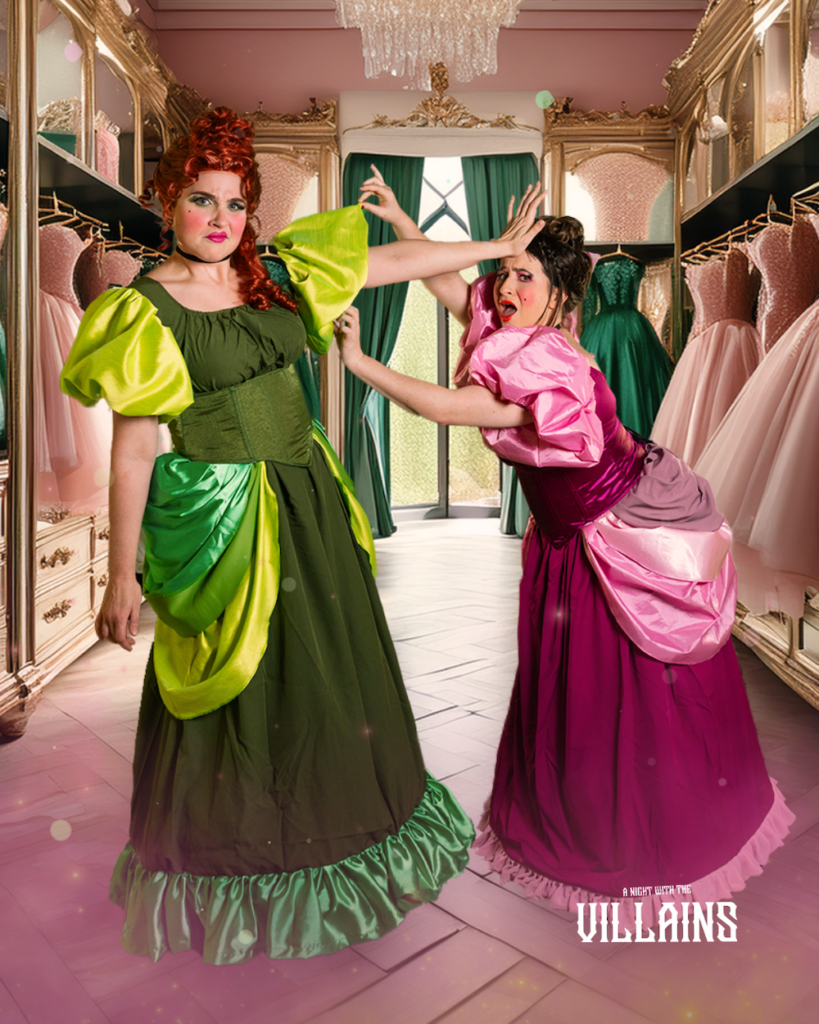 The art of dressing the damned: Inside A Night with the Villains 2 A Night With The Villains Lucy Ross and Aimee Duroux as The Evil Stepsisters 1