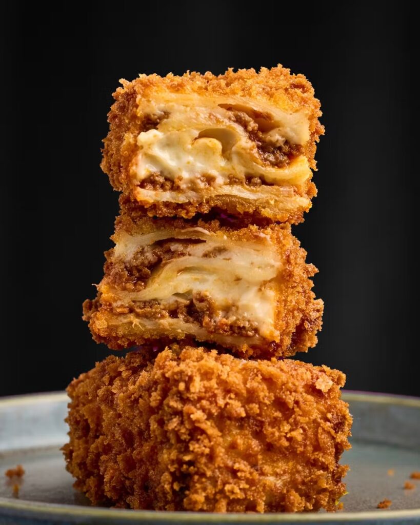 Night Feast deep fried lasagne