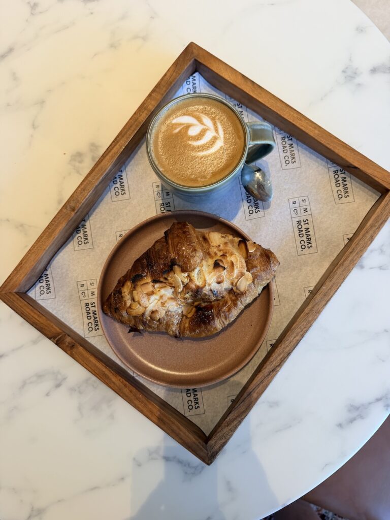 St Marks coffee croissant